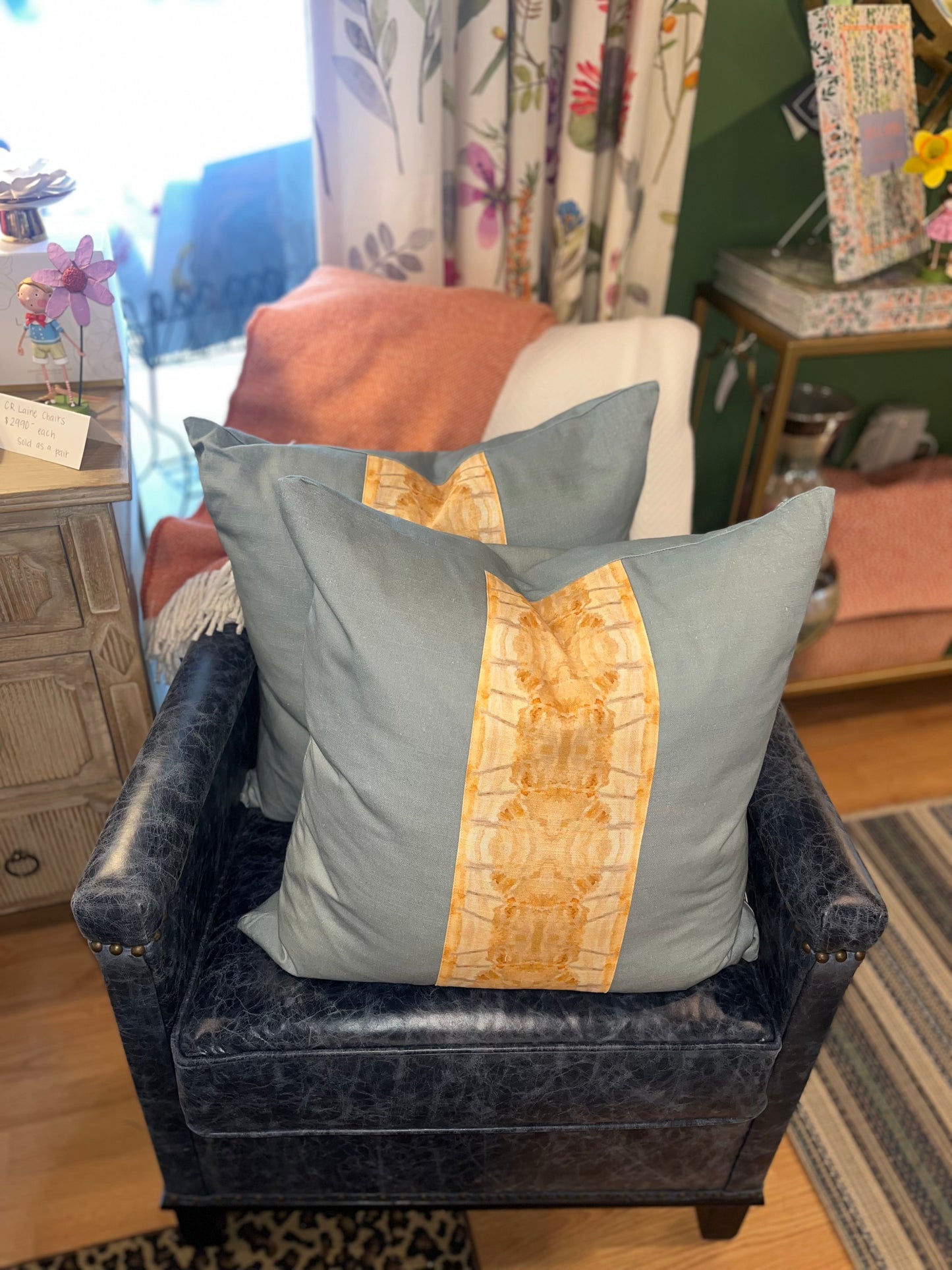 Yellow Line Pillow