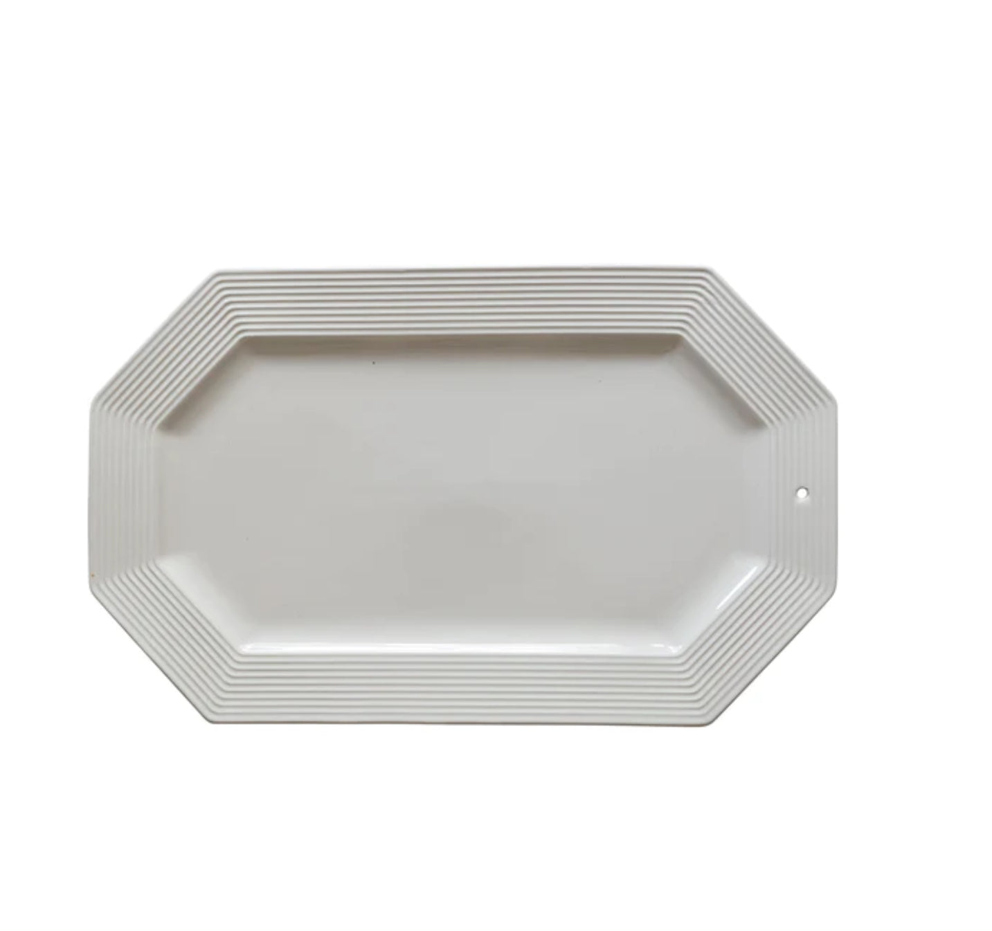 Pinstripe octagonal platter